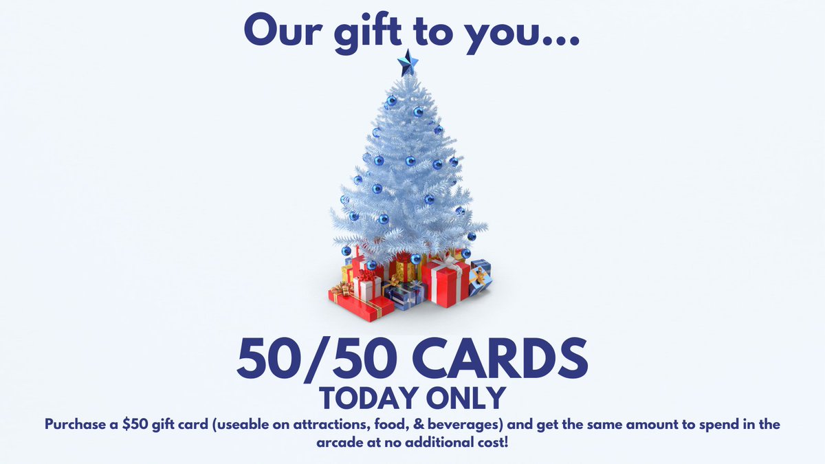 high5lg's tweet photo. Available today only! 
Follow the link - https://t.co/10xfXsnoDC

#Visitquadcities #quadcities #shopqc #keepitqc #qcthatswhere #ChristmasShopping #holidayshopping #deals #sale #familyFun #entertainment #arcade #bowling #restaurant #lasertag #escaperooms https://t.co/cvIVW3Jy8C