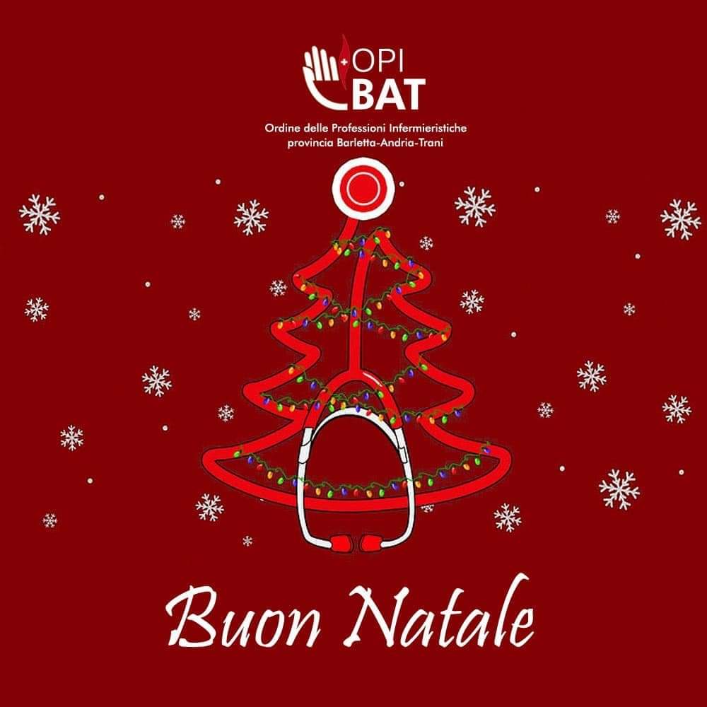 OPI_BAT's tweet photo. Il nostro pensiero e augurio in queste giornate di festività natalizie va a tutti i professionisti sanitari che si prendono cura dei nostri cari.
#BuonNatale dall'Ordine delle professioni infermieristiche della provincia di Barletta Andria Trani #opibat #OrdineInfermieri #nurse https://t.co/AGq0AGePl1