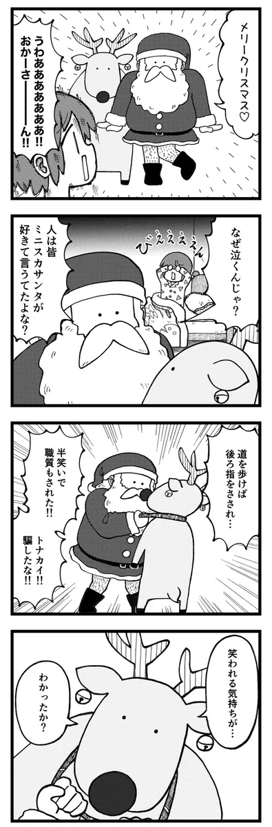 人は皆ミニスカが好きと聞いて？サンタクロースがミニスカを履いた結果www