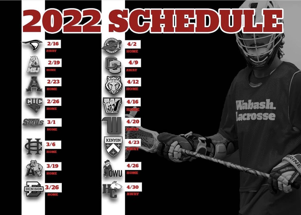 WabashLax's tweet photo. Our holiday gift to you! We present the 2022 season schedule. 

#WAF #TheRightWay #molonlabe https://t.co/nRjh8RJxmy