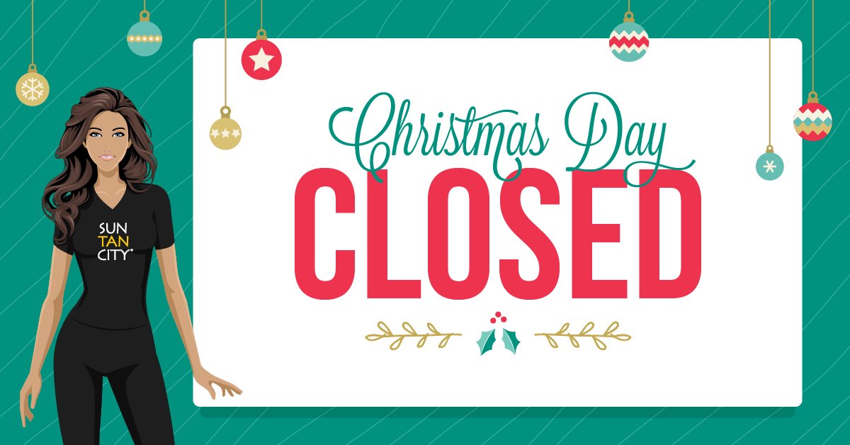 🎄 Sun Tan City wishes you a Merry Christmas! 🎄 All salons will be closed today!