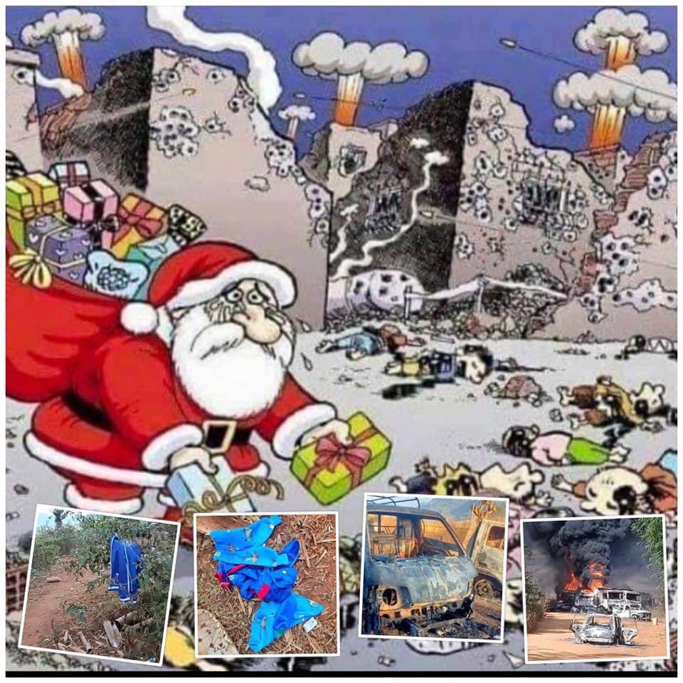 Karenni’s people have been plunged into days of collective trauma even on Christmas Day &amp; the aftermath evidences are compelling enough to point out crimes against humanity systematically inflicted by military.#BurntAliveByJunta #WhatsHappeningInMyanmar