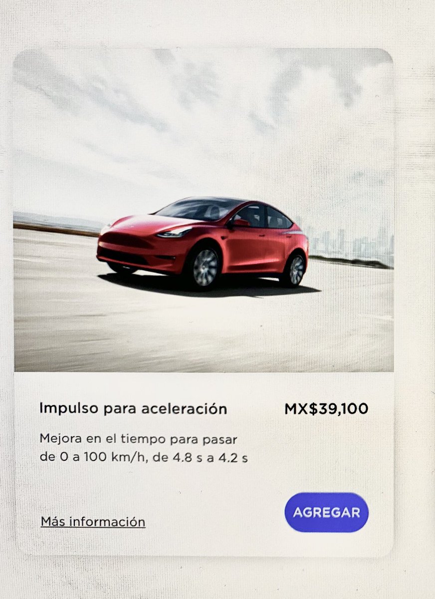 Kajimaru's tweet photo. Money well spent 😆 #TeslaModelY #AccelerationBoost #TeslaMexico https://t.co/K559kLPgYR
