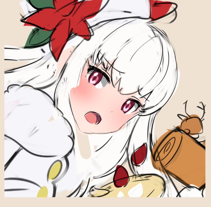 一旦サイドヘアを消し、アゴのラインが分かりやすい状態で調整中。先端の位置が分かりづらい=しゃくれっぽくなってたので。あと最近は口の形状。それとなく描いちゃうけど、頭の向きに合ったものをそれなりに意識しないと、とか、女の子絵の口の大きさは毎回、最初描いた状態から小さく手直しを図る。 