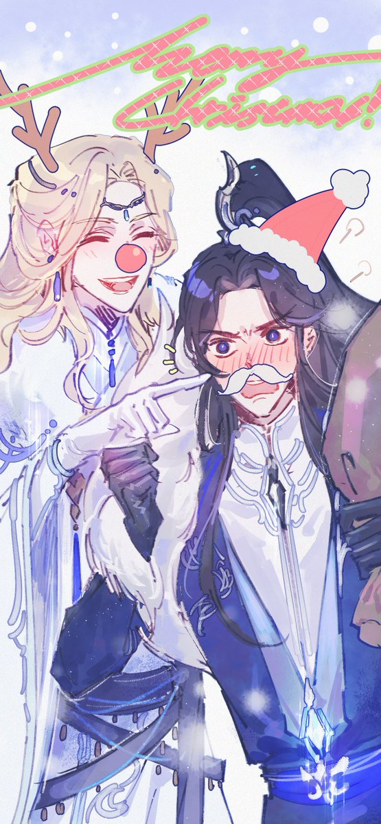 Pjpleiades's tweet image. #2ha 매몽 메리 크리스마스~
매함설: 자명, 너 산타면서 코가 루돌프처럼 빨갛네^-^
설몽: 시끄러!!!