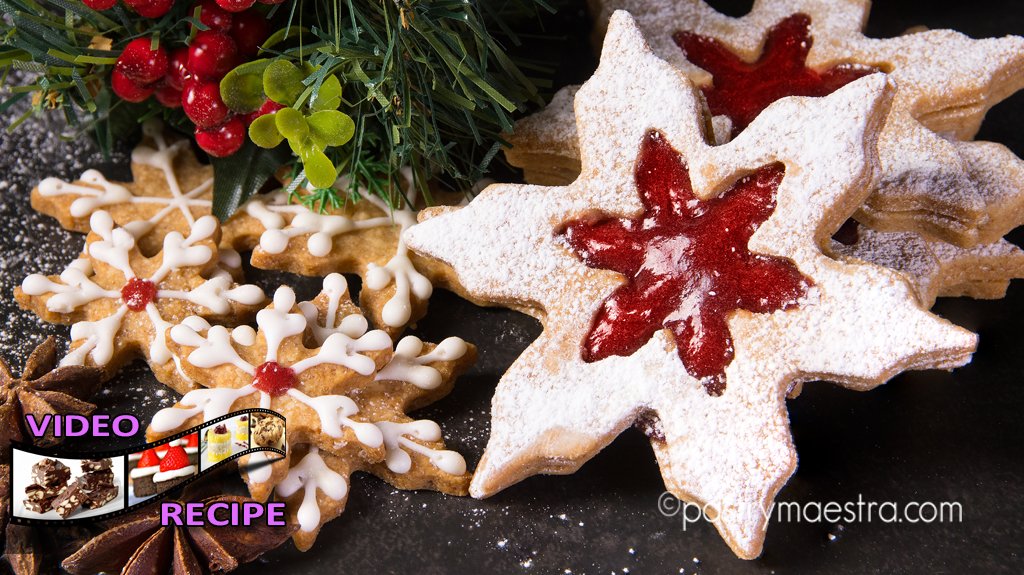 PastryMaestra's tweet photo. Merry Christmas! 🎄
Today I'm making Christmas snowflake cookies filled with cranberry jam!  💕
The link to the recipe is in the video description!
https://t.co/yNT61K38FX
#Christmas #christmastime #christmascookies #pastrymaestra #sweetnessishappines https://t.co/JdFivnMzSS