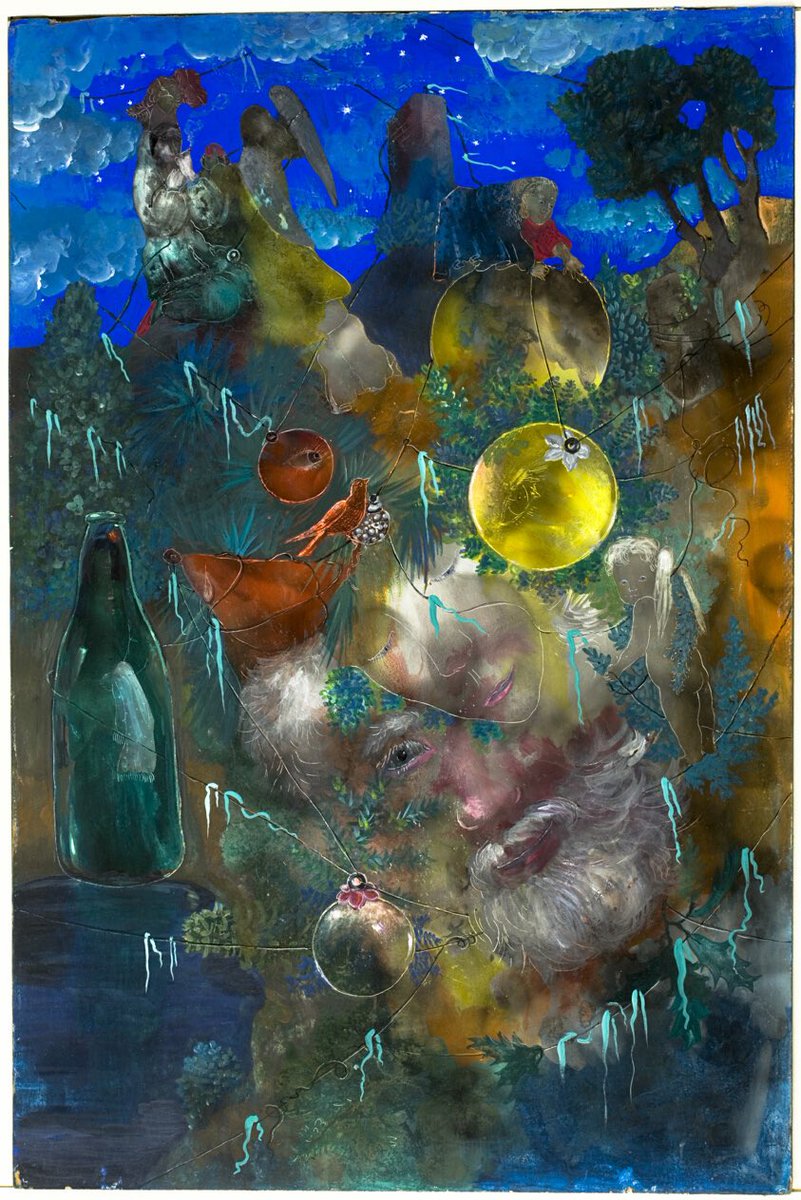 artinstitutechi's tweet photo. Merry Christmas! 🎅🎄 We wish everyone a day filled with warmth and good cheer through the holiday season.

In "Confusion of Christmas" (1948), Chicago artist Julia Thecla captures the hectic magic of the holiday season in this brilliant, densely layered work on paper. https://t.co/e6bvnAMIOv