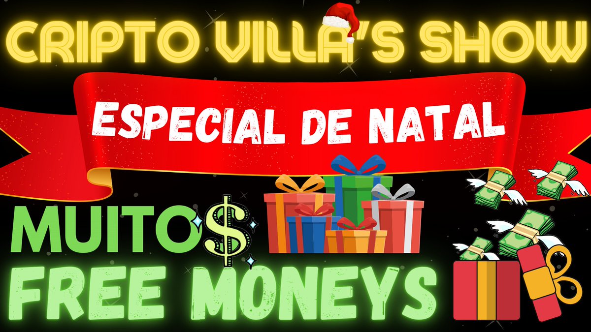 CriptoVilla's tweet photo. 📺LIVE ESPECIAL DE NATAL! VÁRIOS FREE MONEYS PARA VOCÊS! 🎁🎁🎁

LIVE às 13:00 em ponto, 👇👇👇

>> https://t.co/uZiE7mK8Vc

#Criptomoedas #Cripto #Bitcoin #Ethereum #investimento https://t.co/QrnB5iCISb
