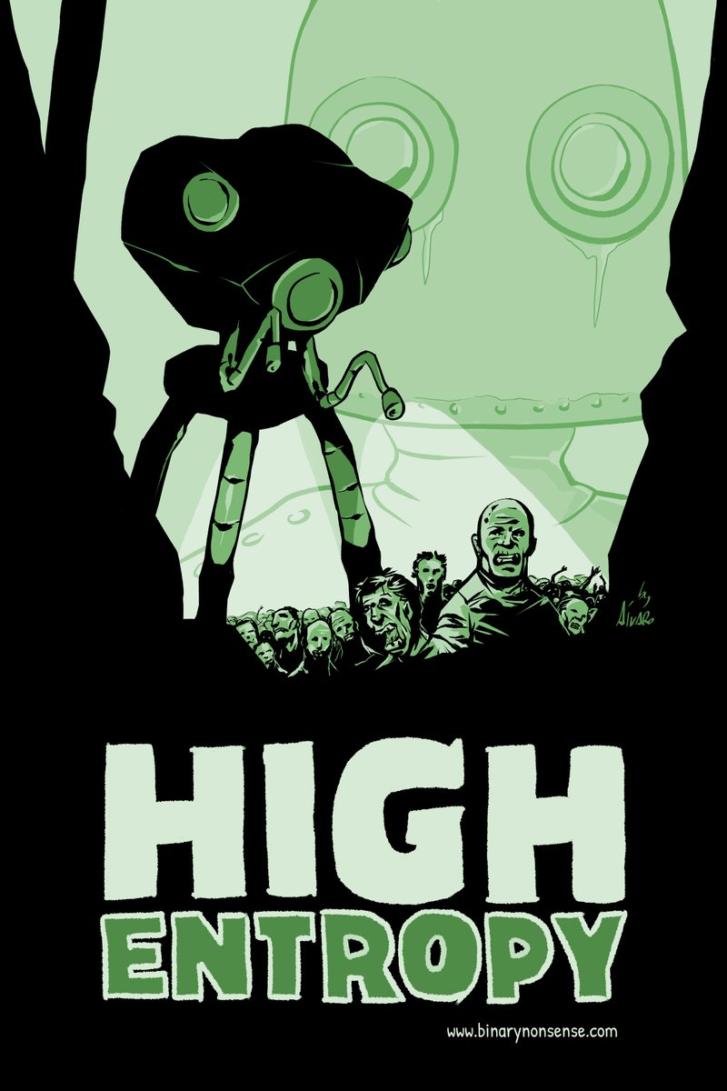 binarynonsense's tweet image. I painted a new poster for &quot;High Entropy&quot;, the game I&apos;m making. #2dart #digitalart #highentropy #illustration #gamedev #indiedev