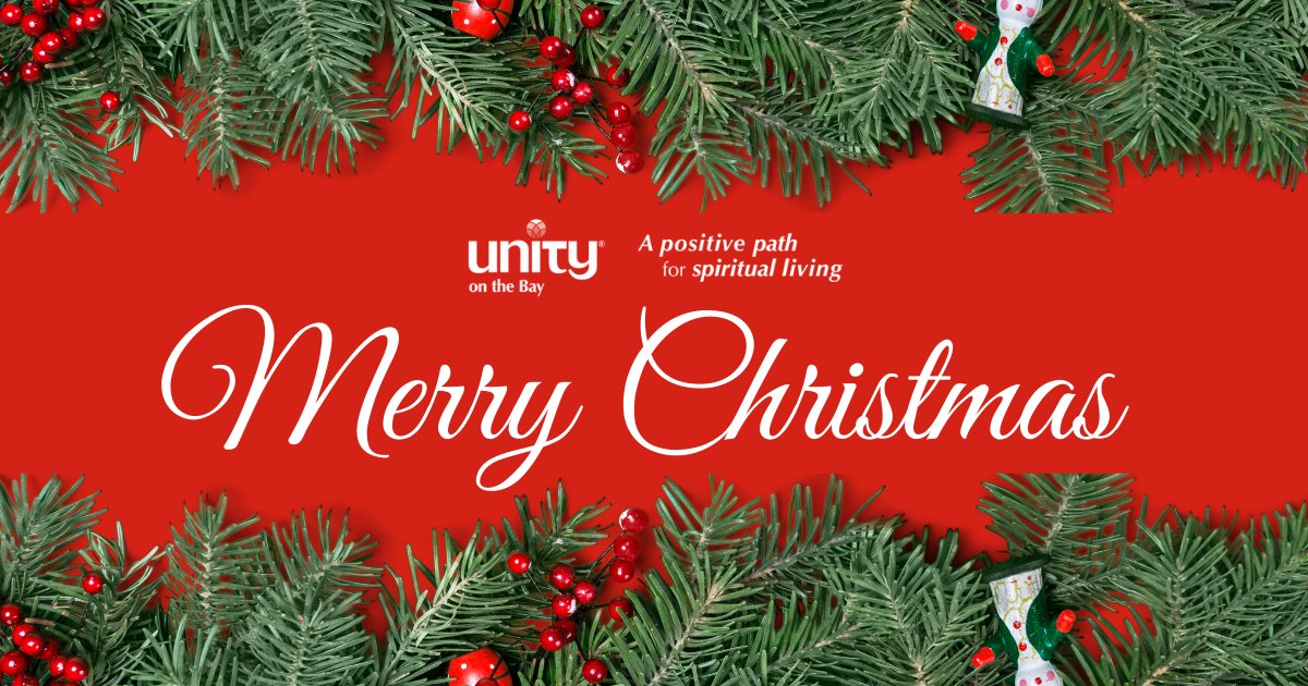 unityonthebay's tweet photo. From our Unity on the Bay Family to yours, we wish you a Merry Christmas filled with peace, joy and love. #MerryChristmas #UnityontheBay https://t.co/G3DMwq3W0M