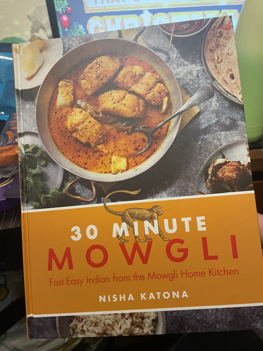 bradpickledj's tweet photo. Made up with my Christmas prezzie from the family, can’t wait to get cooking with my fave chef @NishaKatona @Mowglistfood https://t.co/odtOis6zRn