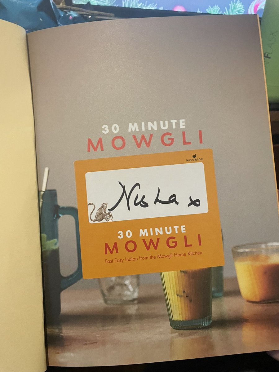 bradpickledj's tweet photo. Made up with my Christmas prezzie from the family, can’t wait to get cooking with my fave chef @NishaKatona @Mowglistfood https://t.co/odtOis6zRn