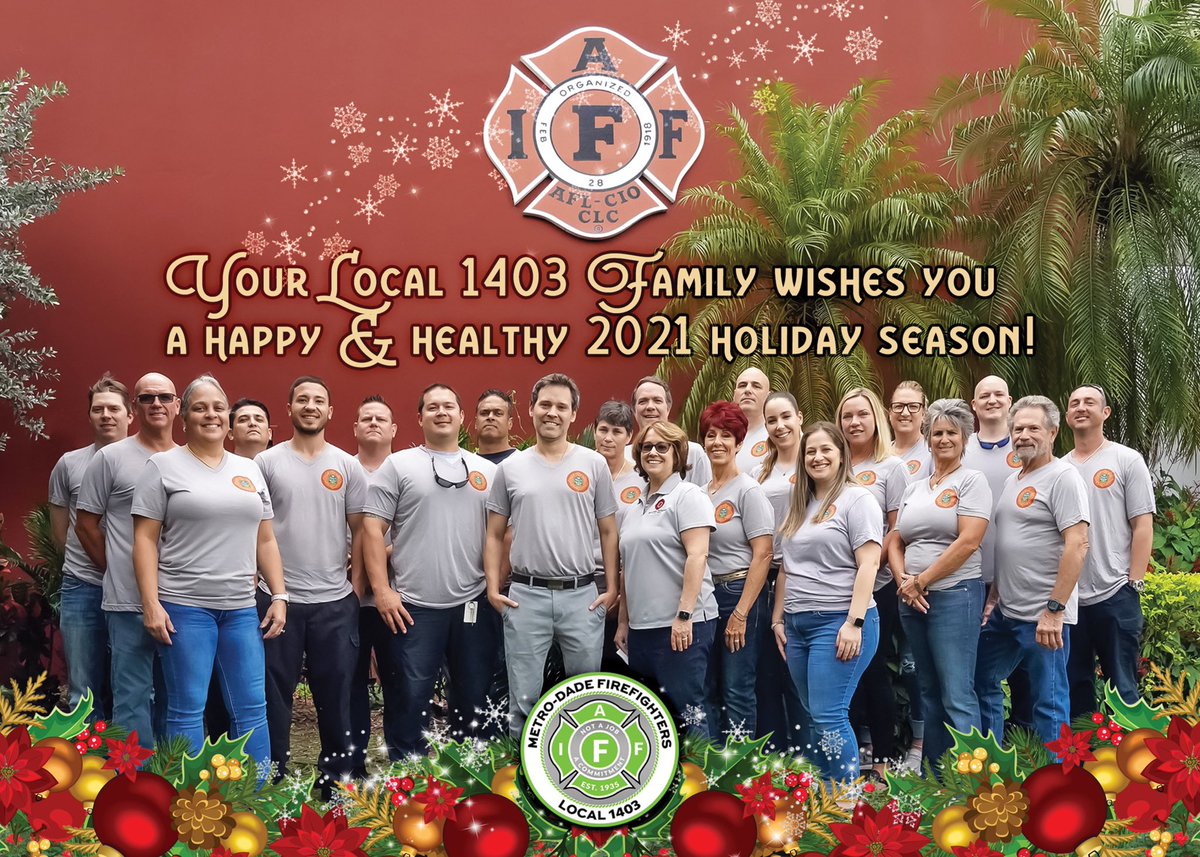Local1403's tweet image. Happy Holidays from our family to yours! 👨🏼‍🚒🎄 #Local1403 #staysafe #happyholidays