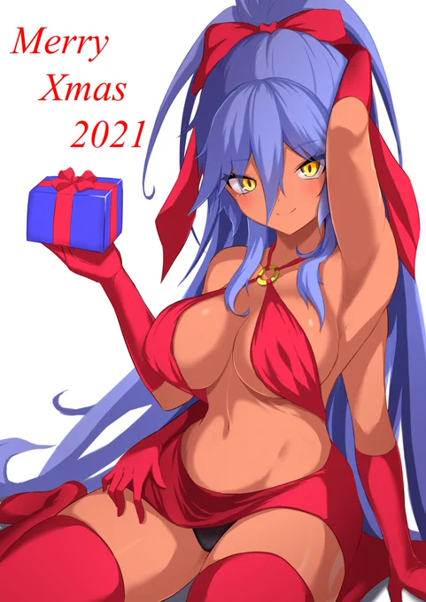 メリークリスマスカーリーさん2021!#モンストイラスト#モンスト 