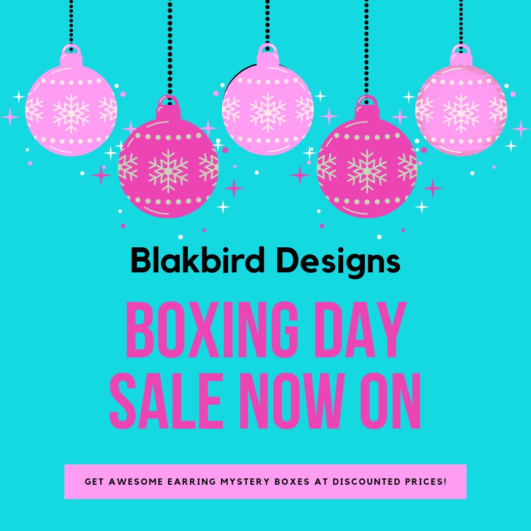 Blakbirddesigns's tweet photo. Annnd we are live , grab some limited edition one off single designs or if you want to be surprised grab one of our huge value surprise boxes.

https://t.co/SgoFdwut1c

#statementearrings #statementstuds #blakbirddesigns #blakbusiness #BoxingDaySales https://t.co/zYJYQrguTy