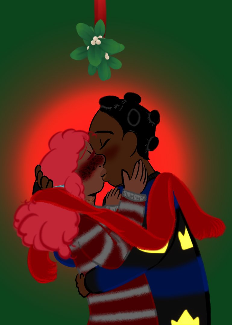 anniemanga's tweet photo. Kissing under the Mistletoe ft. Nick &amp; Adam from "Chaos" https://t.co/k8E6MXaKev