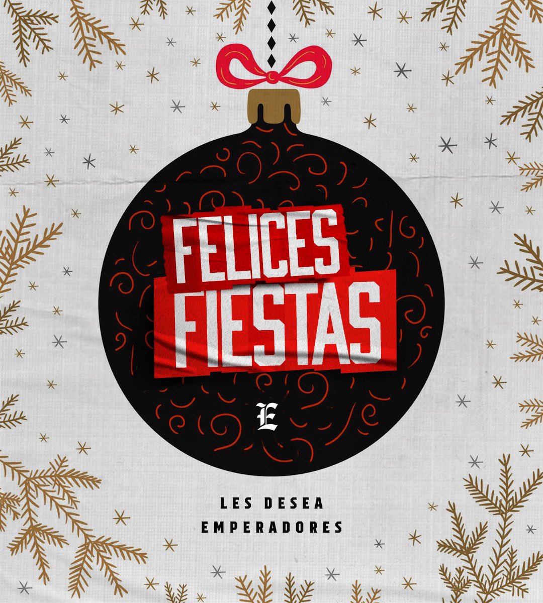 emperadores_uy's tweet photo. ¡Felices Fiestas a todos! Les desea Emperadores 🎄🎆🥂🎅

@LUFAOficial @IFAFMedia https://t.co/drovert6Mu