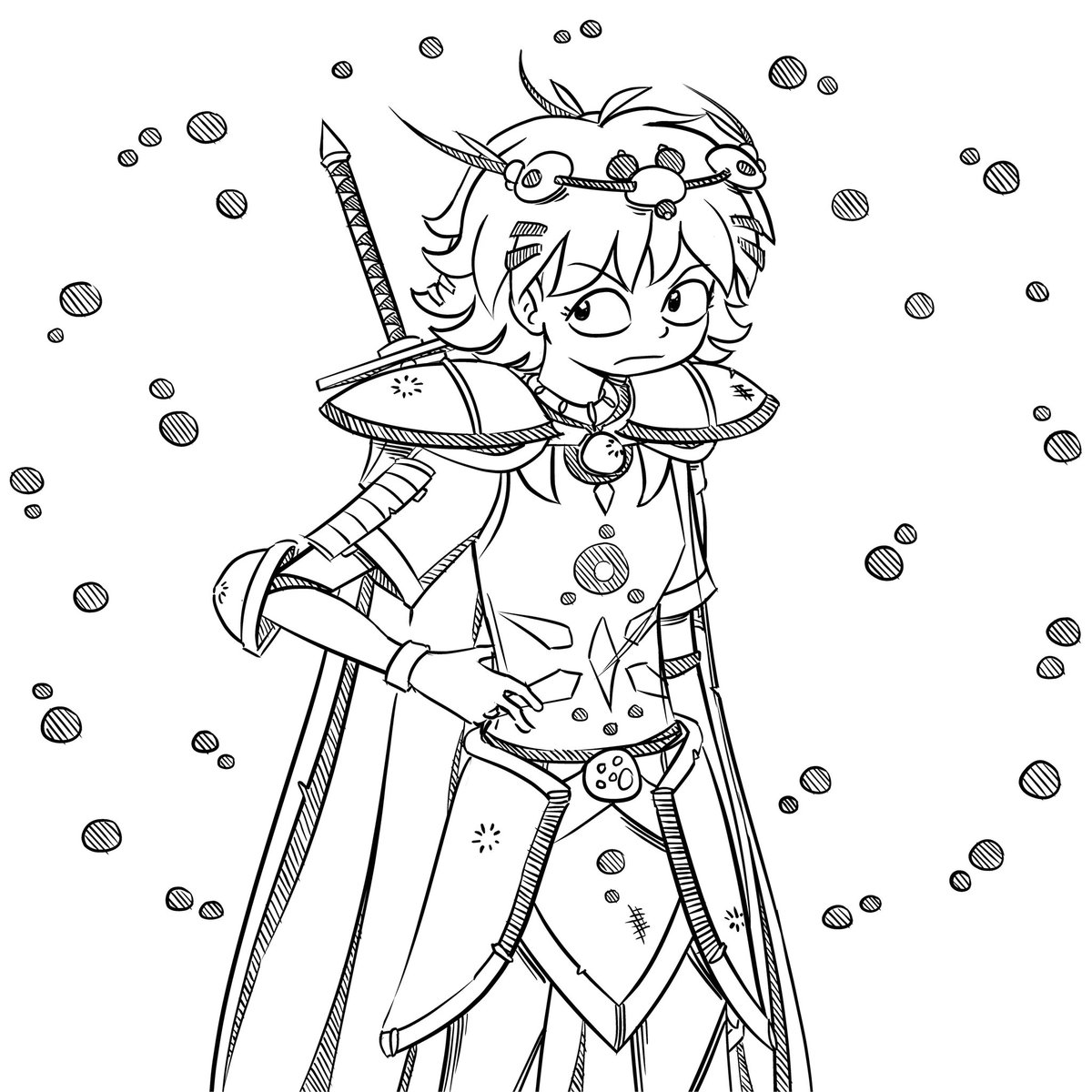 Warnerburg's tweet photo. Warrior lady ⚔️

Happy holidays! :> https://t.co/5jczBNifzz