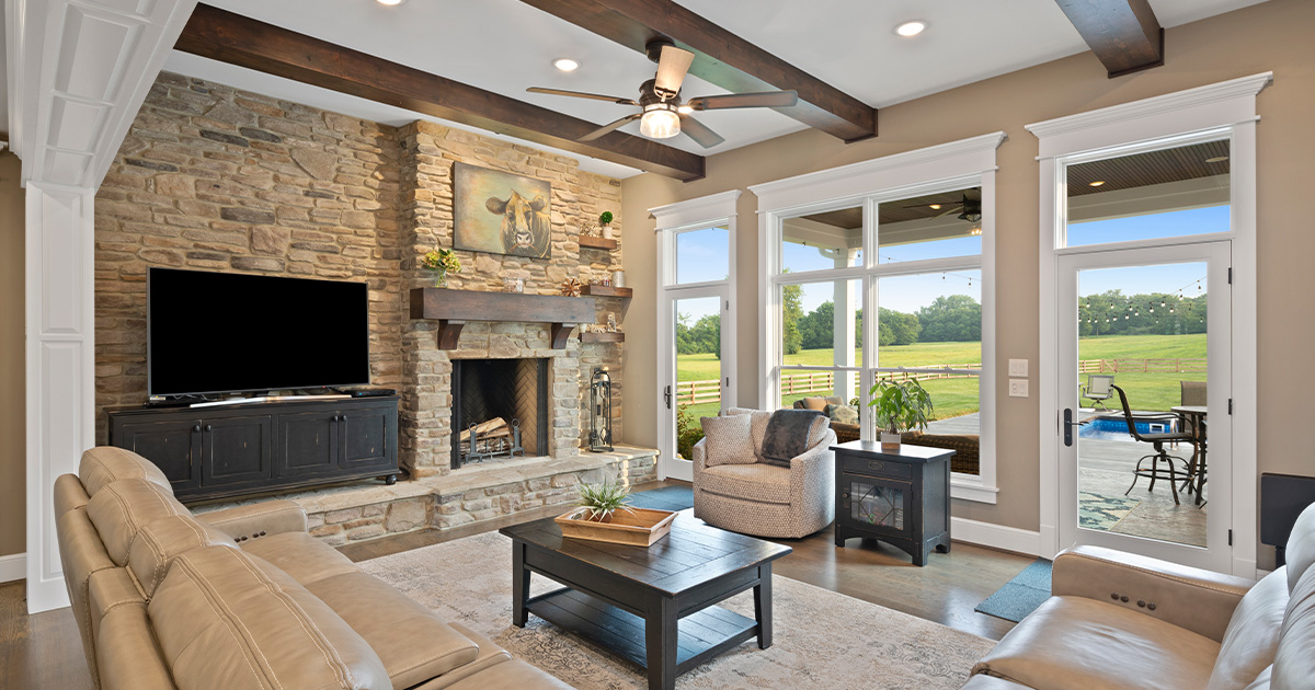 Imagine your closest family, friends and pets gathered in this living area, curled up by a roaring fire, satisfied from a wonderful holiday feast. From our family to yours, we wish you a very Merry Christmas and a joyful holiday season.

Photo Credit: Greg Grupenhof