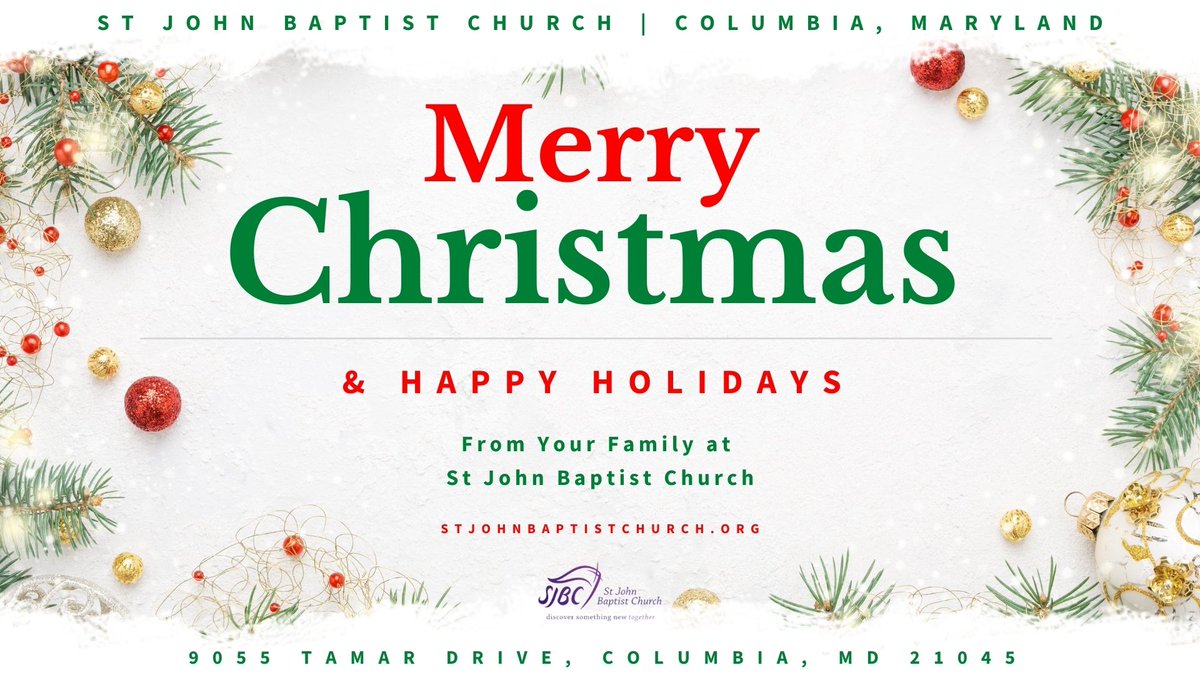 Merry Christmas! 🎄 We hope today is filled with love, light, and laughter. With warm wishes from your family at St John Baptist Church. #Merry #Christmas #Love #family #community #christisborn #reasonfortheseason