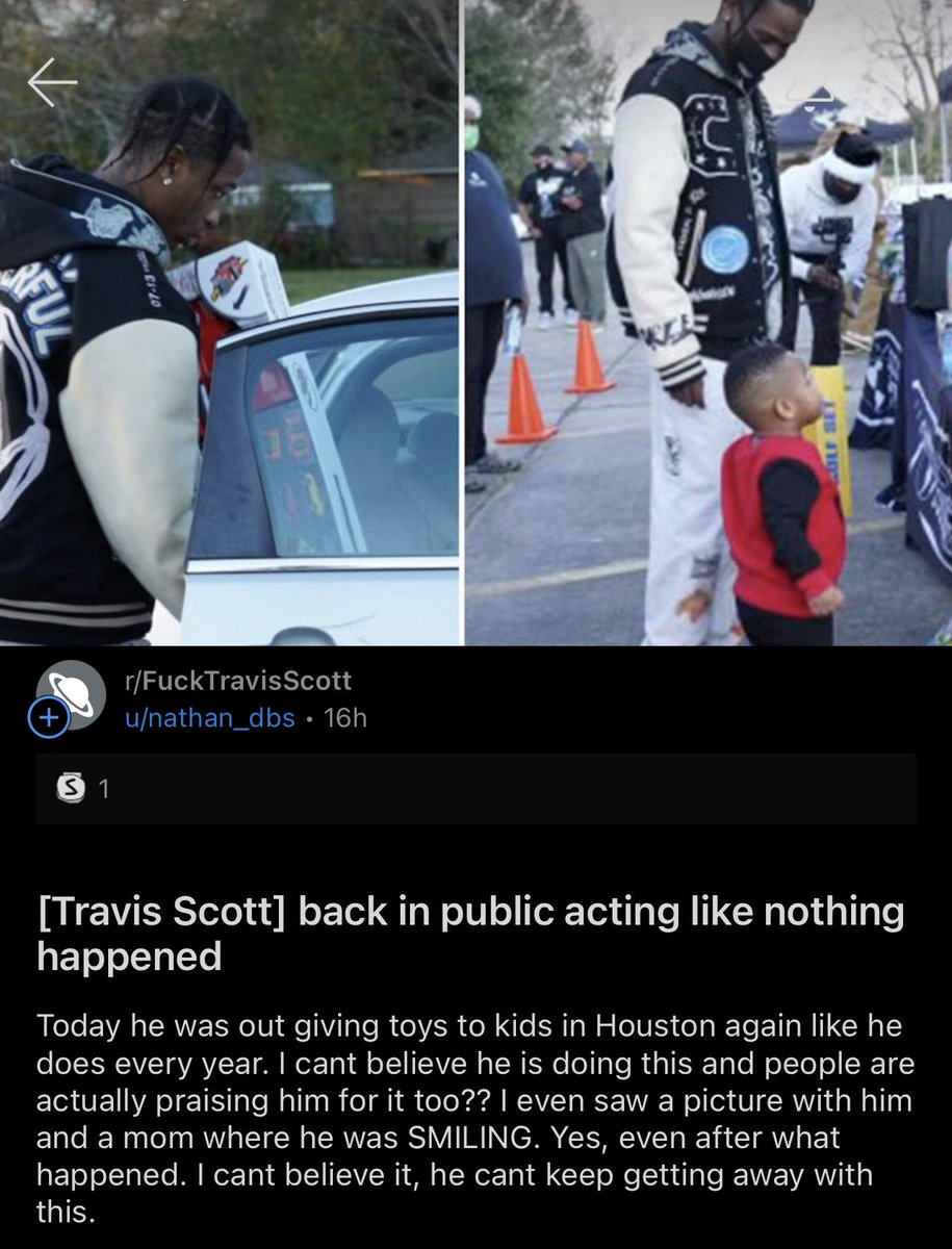 Kurrco's tweet photo. How DARE Travis Scott express human emotion after Astroworld

How are these people real man 💀 https://t.co/M7RpTIIP7a