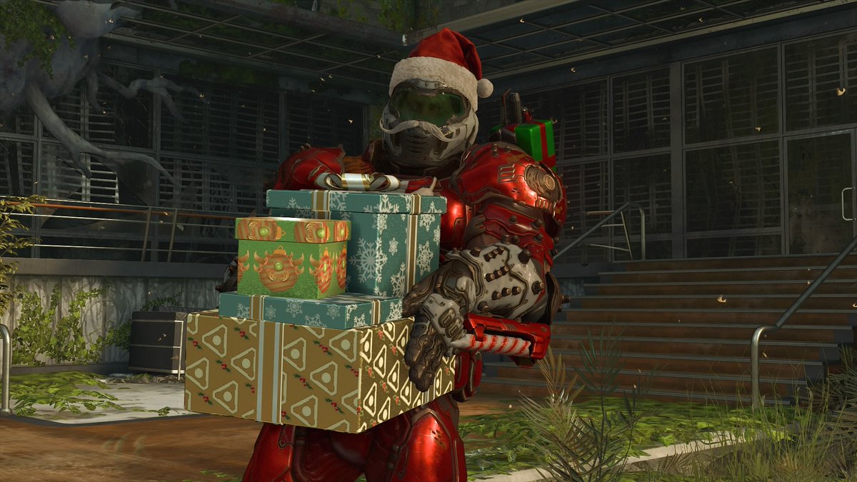 Leviethan__'s tweet photo. Merry Christmas, Slayers! ❄🎄

#DoomEternal https://t.co/fZtJV6FY83