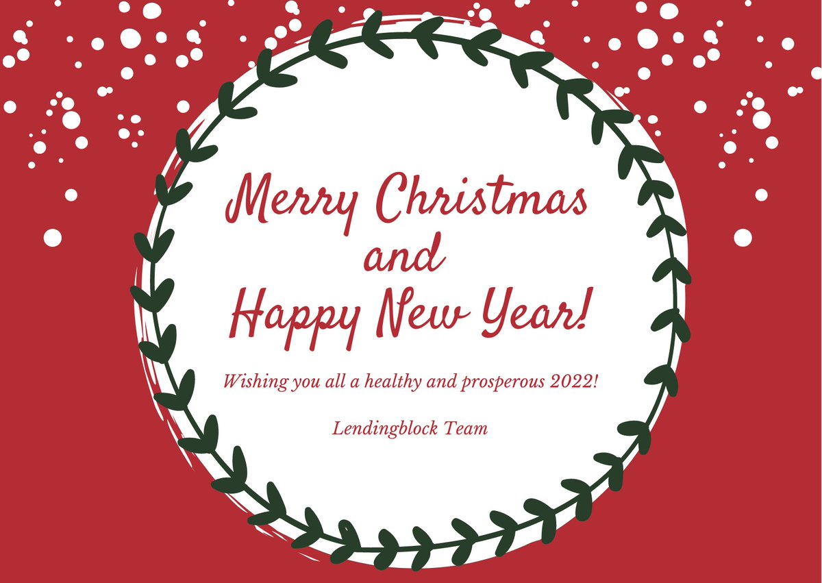 lendingblock's tweet photo. Merry Christmas and Happy New Year from Lendingblock Team! We'd like to thank you for all of your support in 2021! Here's to a healthy and prosperous 2022 🚀 https://t.co/cr8dqrEQ7q