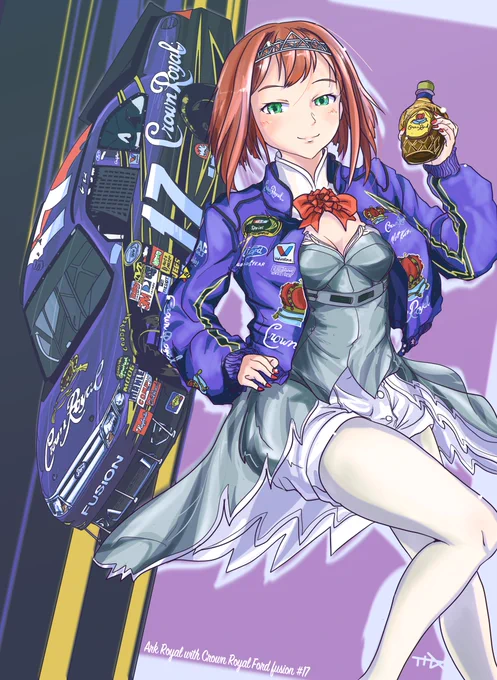 skeb納品させて貰いました!
Crown Royal NASCARジャケットを着てるアークロイヤルというリクエストでした!スポンサーロゴで発狂しそうでしたが、11'Ford Fusion(マット・ケンセス車)もオマケで書かせてもらいました! #kancolle #NASCAR #mattkenseth 