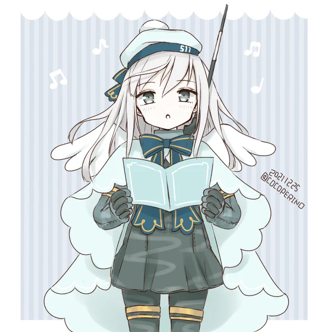 聖歌隊ゆーちゃん
#艦これ版深夜の真剣お絵描き60分一本勝負  #艦これ版真剣お絵描き60分一本勝負_20211225 