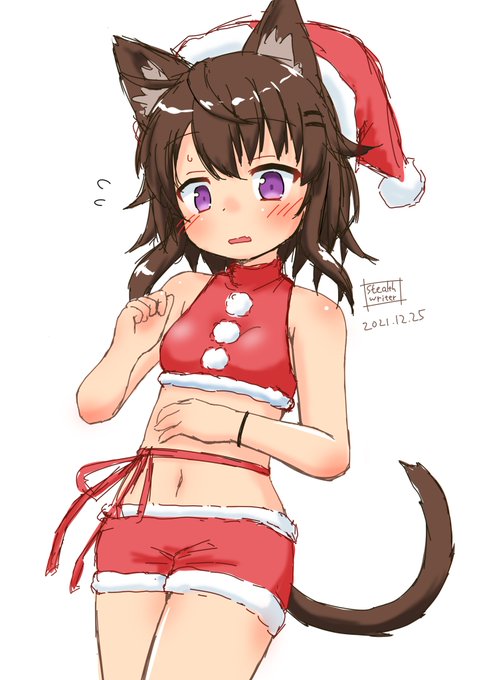 サンタコス受付嬢さんらくがき🎄 