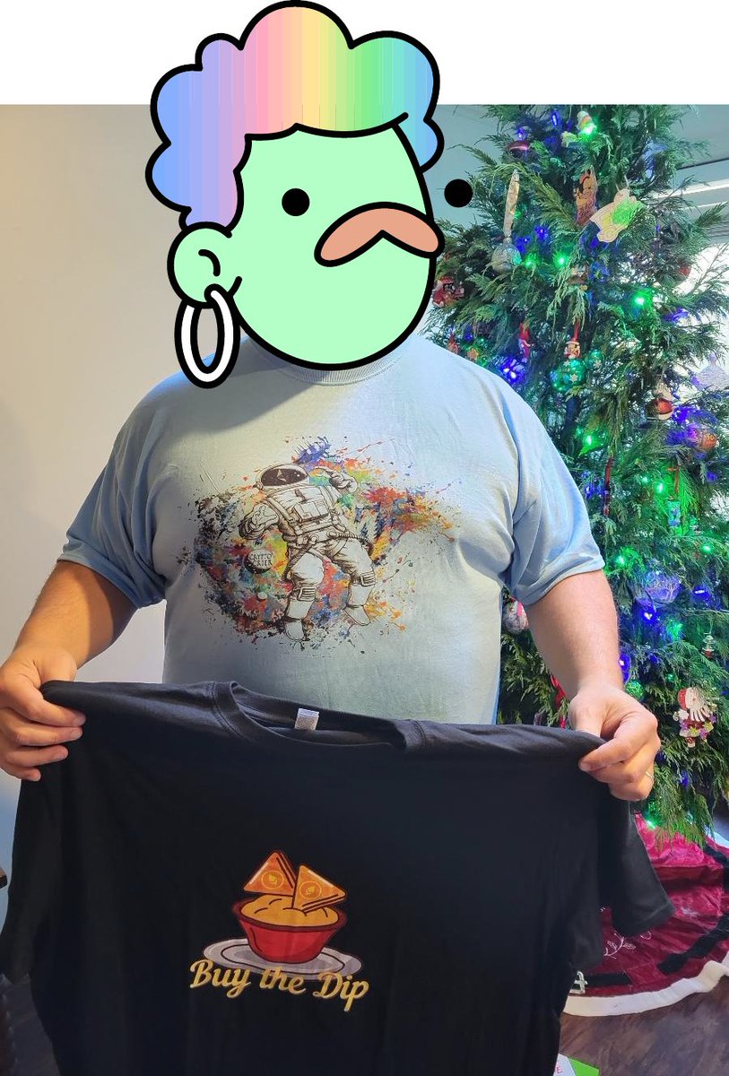 Crypto_Crier's tweet photo. I doubled my $ETH shirt holdings this morning. Am I gunna make it? @TilETHdous_part surely thinks so! #doodle #doodlife #buythedip #flippening #Ethereum https://t.co/oCS3nLNCDL