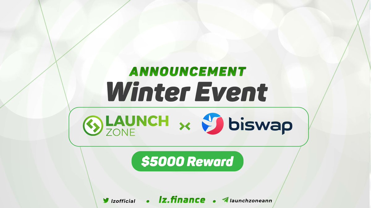 launchzoneann's tweet photo. ☃️ @Biswap_Dex x @launchzoneann Winter Event ☃️

Hohoho the holiday season has just started #LaunchZonians. We are having a jolly giveaway with #Biswap

📆 Dec 25, 2021 - Jan 3, 2022

💰$5000 total rewards in $BSW and $LZ

🤴 Details: https://t.co/Q39OGOklrH https://t.co/VqqzhCXDh8