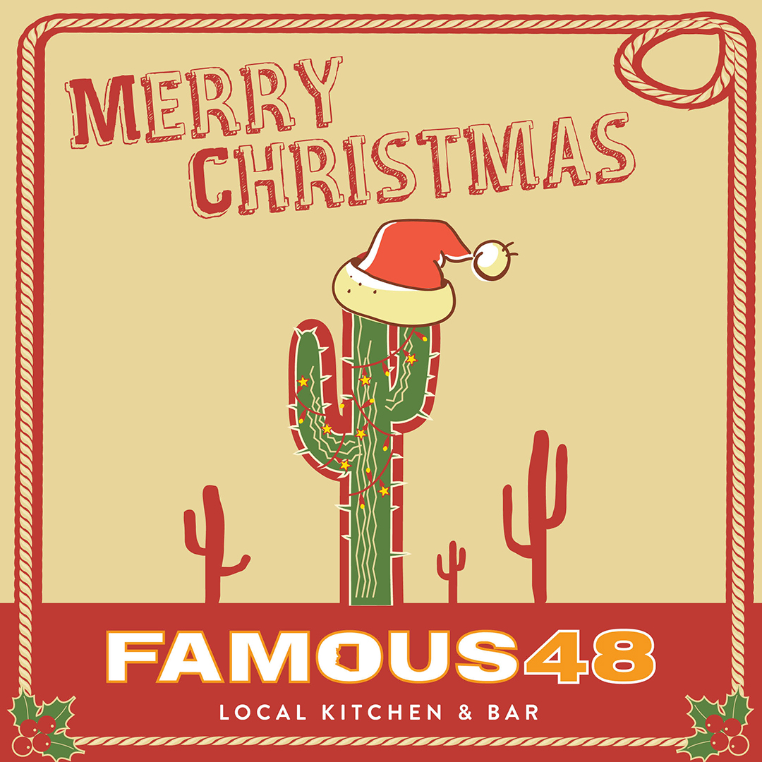 Merry Christmas from everyone at Famous 48. We hope you're spending the day eating delicious foods and spending time with your loved ones.

#Famous48 #ArizonaRestaurant #HappyHolidays #Christmas #MerryChristmas
