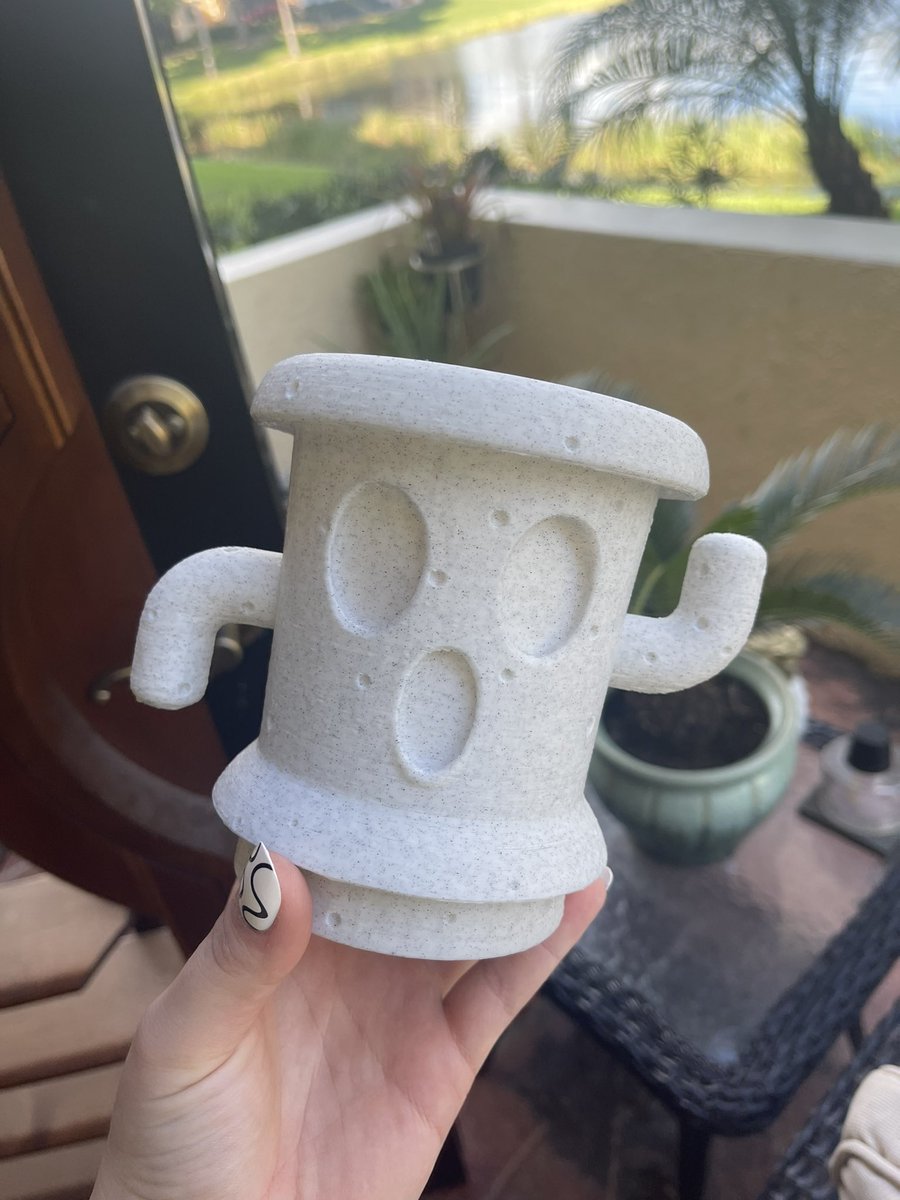 Oh my god look at this gyroid planter my brother got me!!