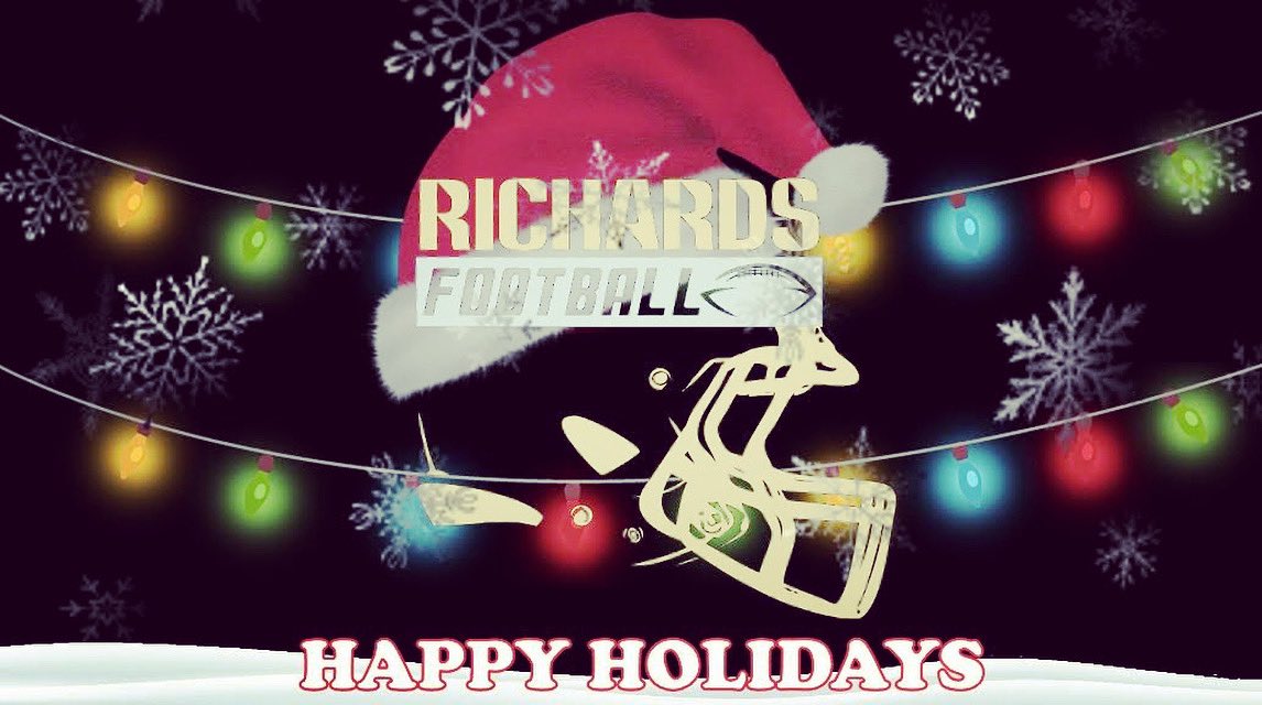 HLR_FOOTBALL's tweet photo. We want to wish all of BULLDOG NATION Happy Holidays! - from the Richards Football Family ๐โ โ #DogsWork #ALLIN https://t.co/Q3gPhoxmXJ