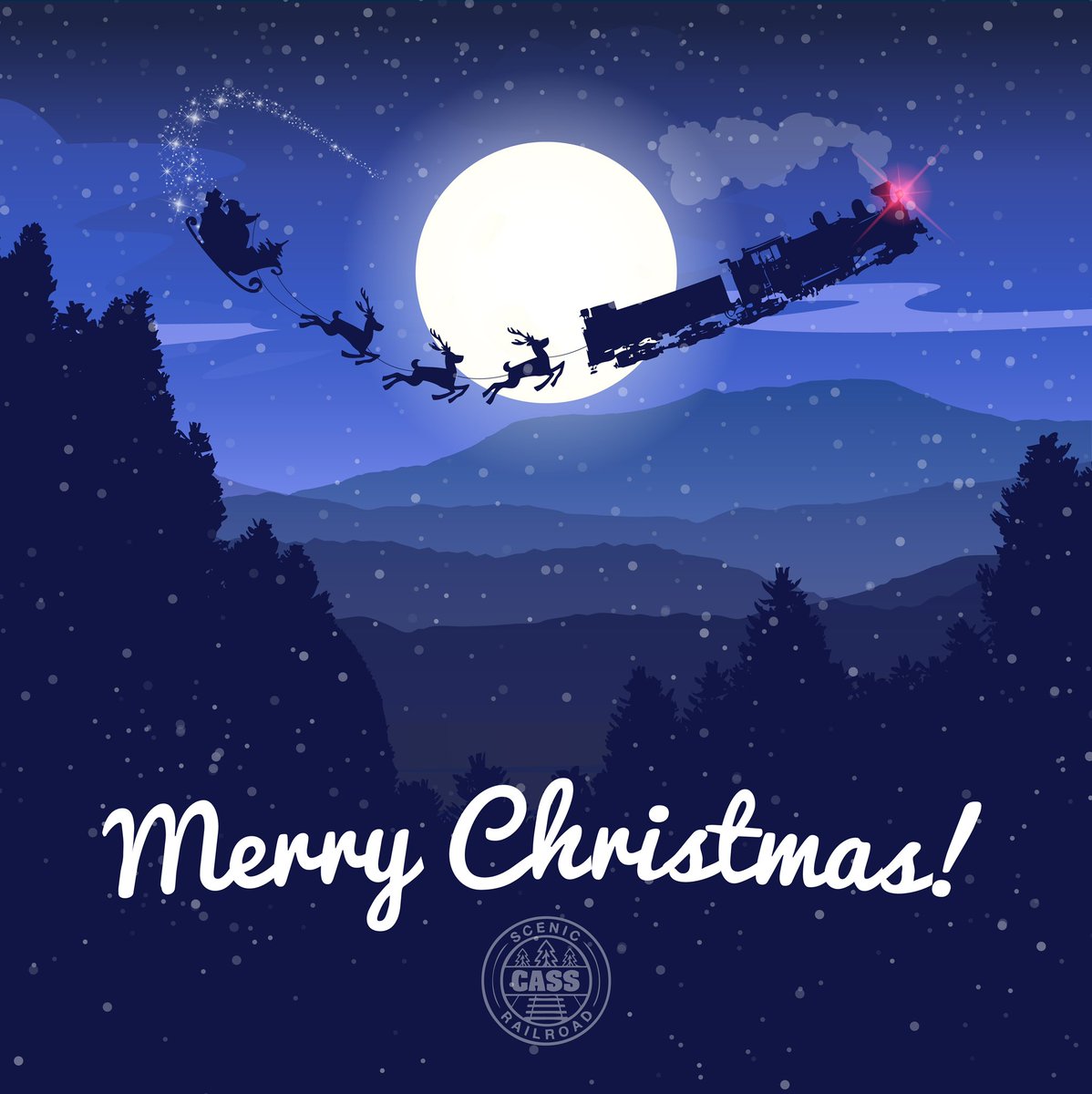 Merry Christmas from the Cass Scenic Railroad! 🎄