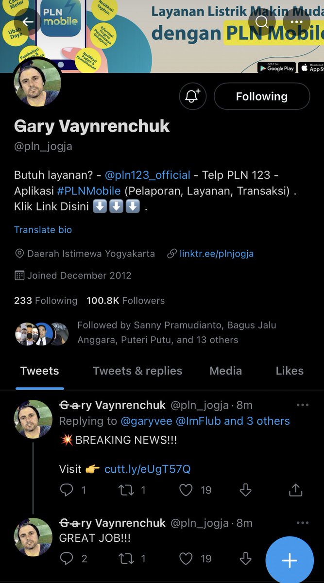 ZRezhia's tweet photo. Dear @pln_123 itu akun @pln_jogja di hacked lhooo.. https://t.co/PEvgefeild