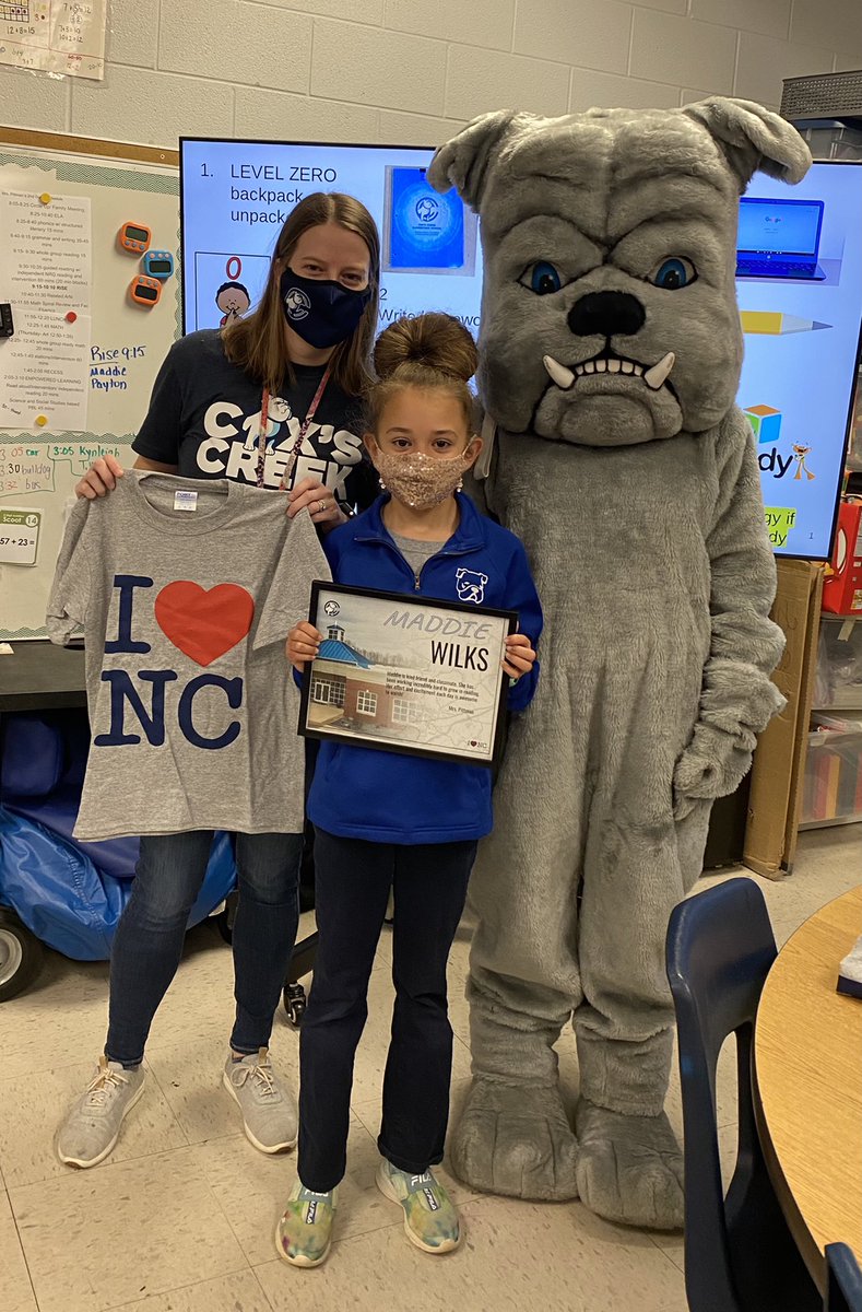 PittmanCCES's tweet photo. Our class celebrated Maddie a few weeks ago! I am so proud of her hard work and positive attitude each day! https://t.co/c7uSlFaG3M