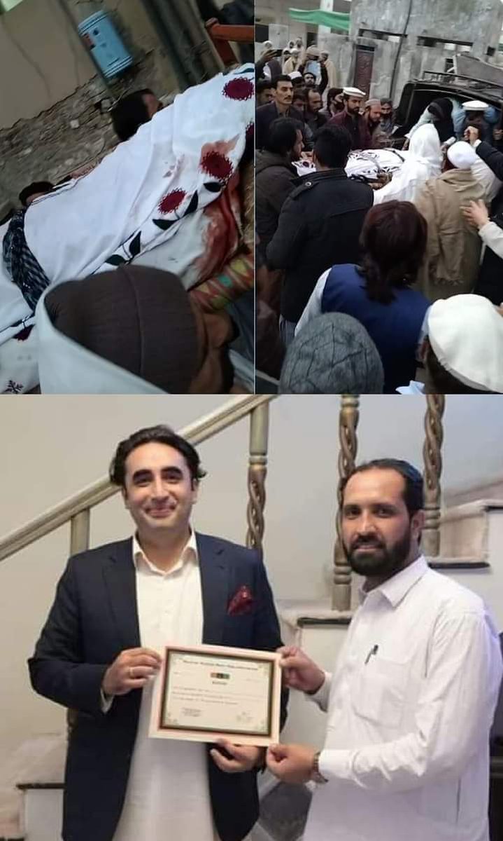 WaderaBahi's tweet photo. سردار نجیب محسود کی شہادت کا سن کر مجھے بہت  دکھ ہوا اس نے ہمیشہ وزیرستان کے مظلوم عوام کی ہر پلیٹ فارم پر آواز اٹھائی اس لیے اس کو نامعلوم افراد نے شہید کیا 
اللہ پاک سردار  محسود کو  جنت الفردوس میں اعلی مقام نصیب  فرمائے لواحقین کو صبر جمیل عطا فرمائے 
آمین یا رب العالمین https://t.co/oyOEb5yuZO