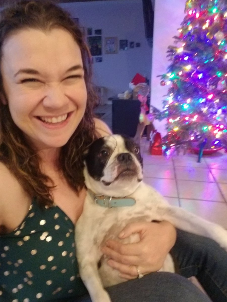 Sammy is not as into Christmas morning photos as me it seems 😂