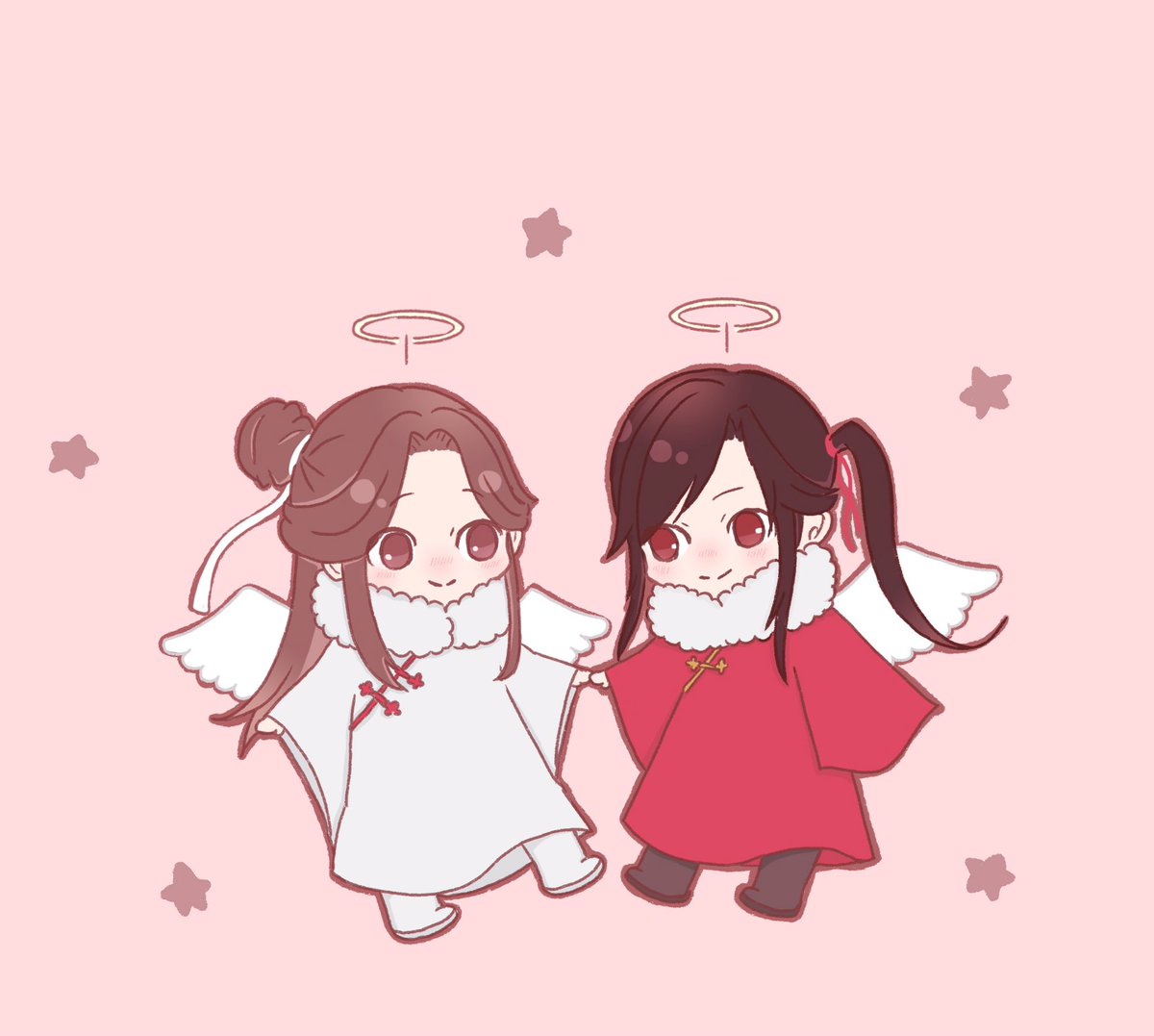 花怜「ぎりぎりメリークリスマス
#天官賜福 #TGCF #花怜 」|まるもうけのイラスト