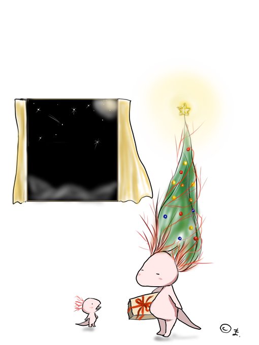 ウーパールーパーのtwitterイラスト検索結果