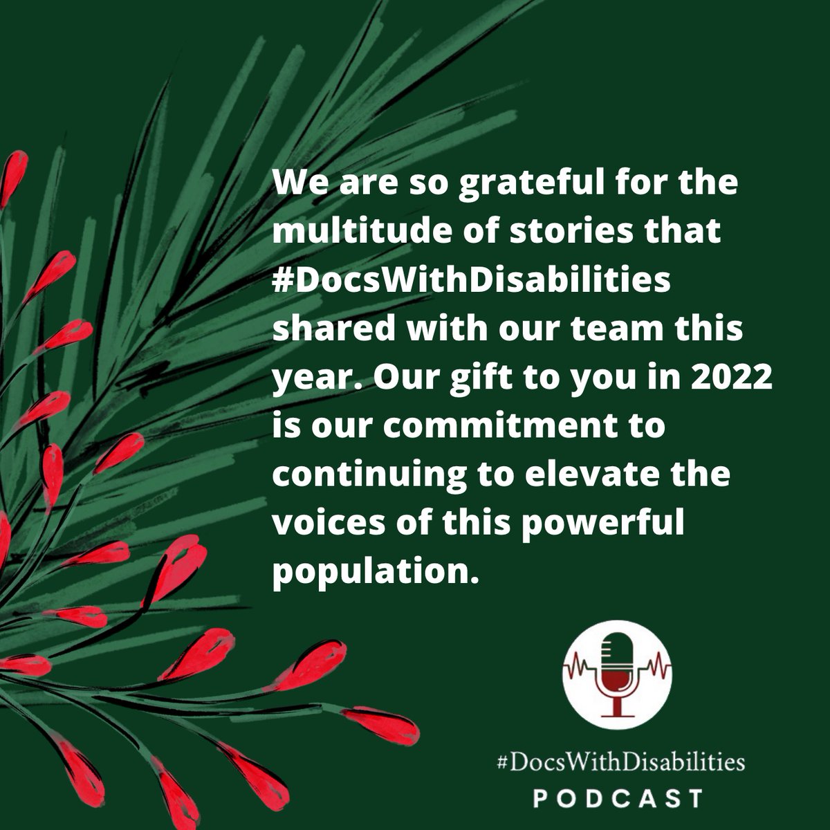 Merry Christmas to the #DocsWithDisabilities community and their allies. bit.ly/DocsWithPodcast