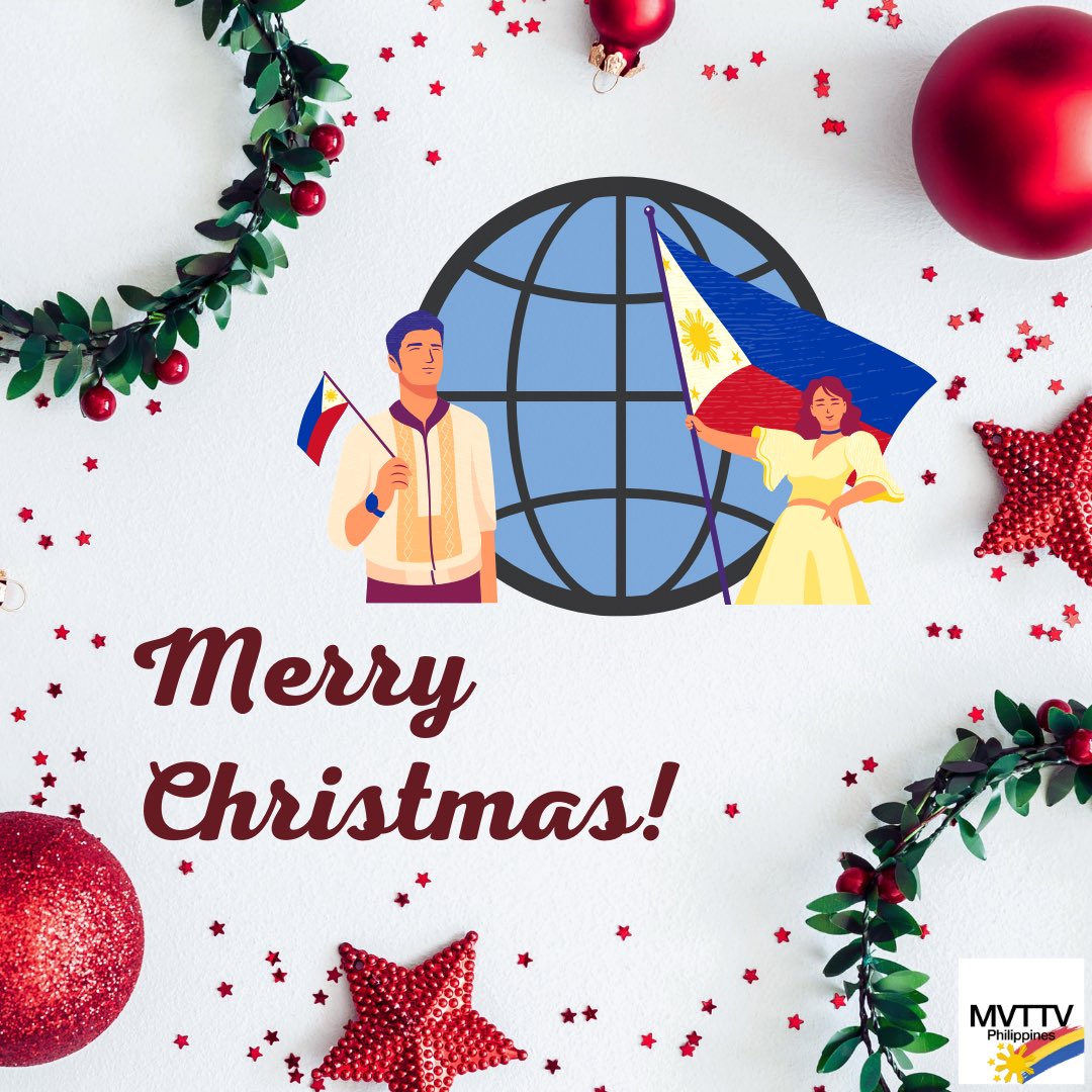 mvttvph's tweet photo. #MOREVIRALTHANTHEVIRUS Philippines would like to wish everyone, especially the Filipino youth, a Merry Christmas! We hope that you celebrated this special day safely and with the presence of family, friends, and loved ones! 🥳🎄🇵🇭

#viral #trendingPH 
#MVTTVPH
#MerryChristmas https://t.co/rtYMK8LNWE