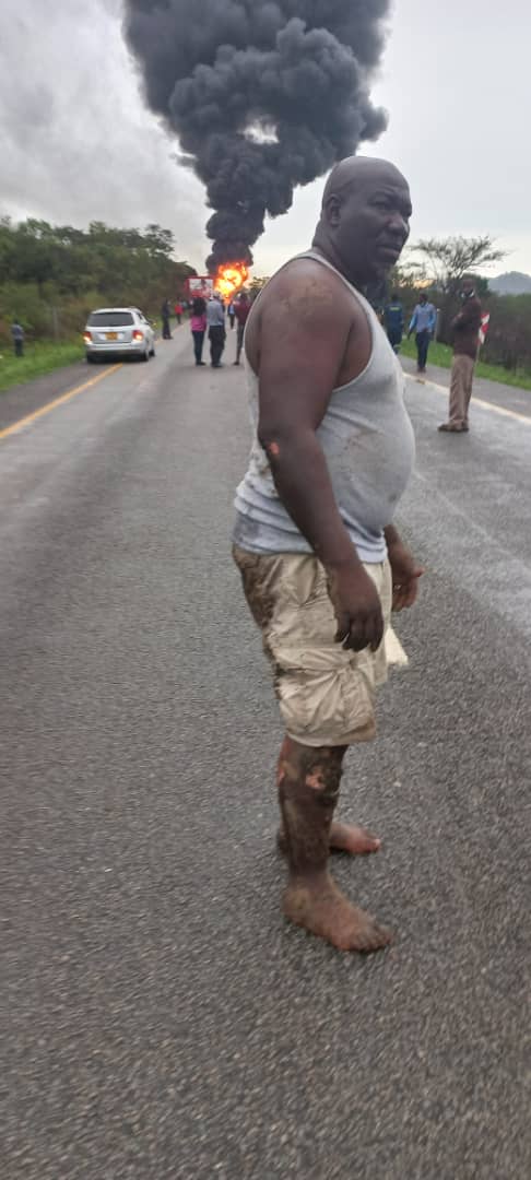 When I talk of Zimbabwean hospitality, kindness and humanity! He risked his life to save people from a burning bus! 
I'm sure he never asked them what political party they are affiliated to. That's humanity!
He deserves an award!
Sirizani Butau Maita basa! 👏🏾