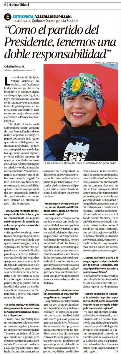 ValeMelipillan's tweet photo. El Gobierno no solo es carga de @gabrielboric. Con objetivos estratégicos en salud, vivienda, educación y m.ambiente, trabajaremos para poner la dignidad en el centro de la Región. Necesitamos diálogo abierto junto a independientes, mov.sociales, autoridades y partidos. SEGUIMOS! https://t.co/k5SBJedH51