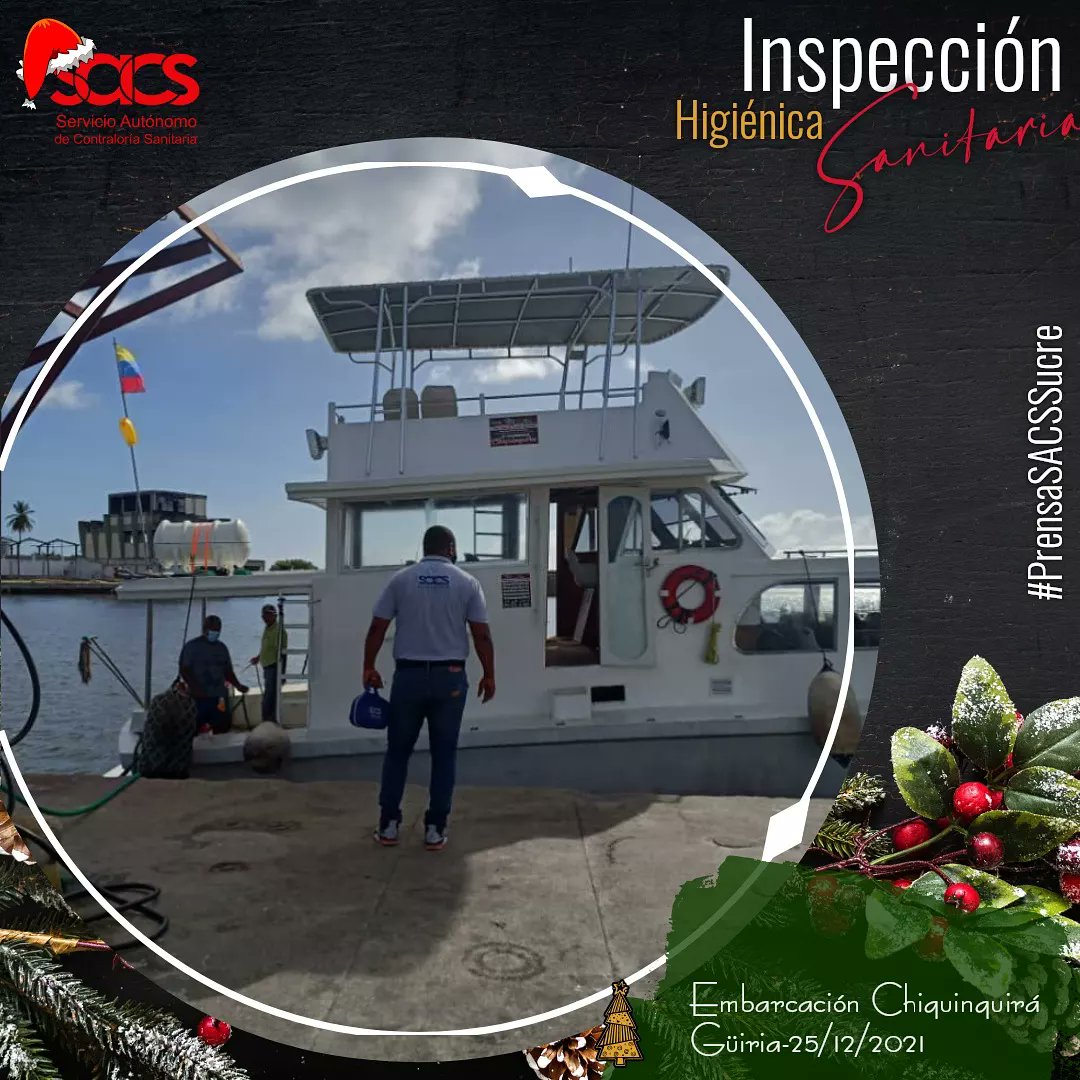 #Ahora Desde el Puerto Internacional de Güiria, el equipo del municipio Valdez efectuó inspección a embarcación "Chiquinquirá", procedente del estado Anzoátegui. #feliznavidad2021 #25Diciembre #PrensaSACSSucre