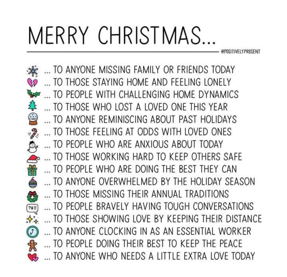 Merry Christmas. Wishing everybody love, joy &amp; peace over the festive season &amp; beyond