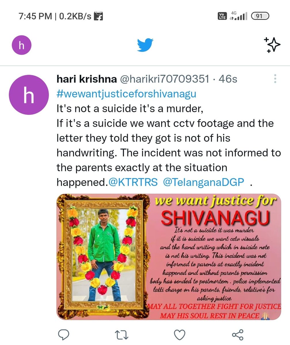 Rajeshr61495321's tweet photo. #wewantjusticeforshivanagu https://t.co/HRMMueKelt