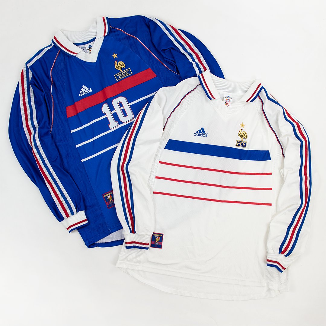 Classic Football Shirts on Twitter: "France Home &amp; Away long The home shirt was worn by Zizou himself in a friendly against England 🔥 🇫🇷 https://t.co/2lWuqci6XN" / Twitter